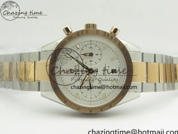 0106 Thermal Speedmaster ’57 Co-Axial SS RG OMF 1:1 Best Edition White Dial On SS RG Bracelet A9300 (Free Leather Strap) 8074